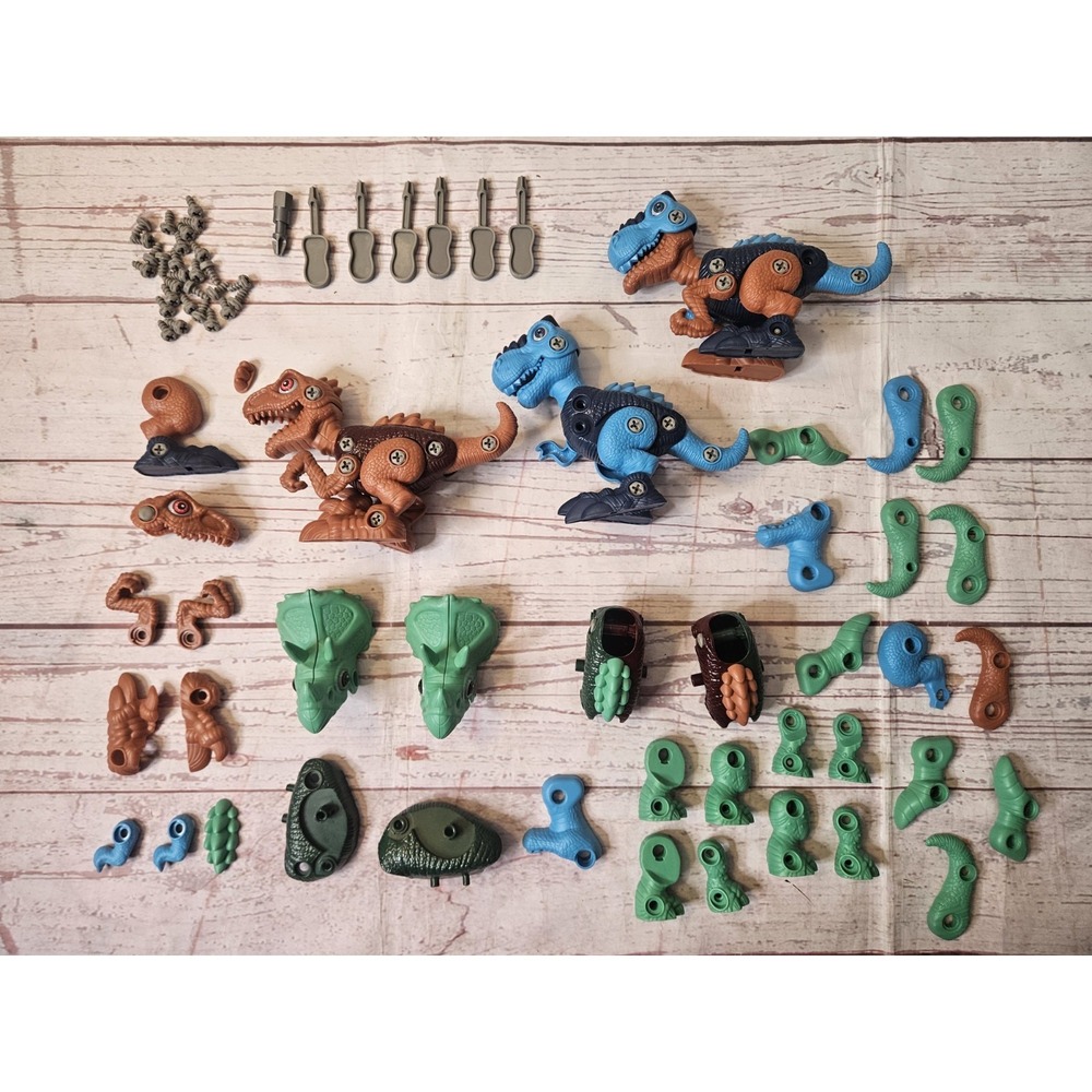 Take Apart Dinosaur Lot of Dino Building Toys + Accessories & Tools